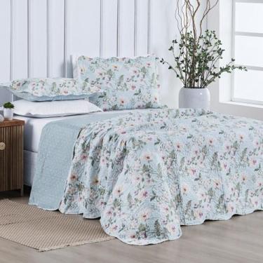 Imagem de Cobre leito Colcha Estampada Casal Dupla Face estampada 3p - Nathalia 