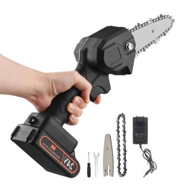 Imagem de Mini Serra Eletrica Portatil de Mao 24V Sem fio Motoserra Corta Madeir