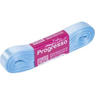 Imagem de Fita de Cetim 10MM 10M Azul Bebê 212 - Fitas Progresso