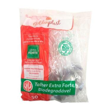 Imagem de Colher Master Golden Plast Talher Extra Forte Cristal 50 Und