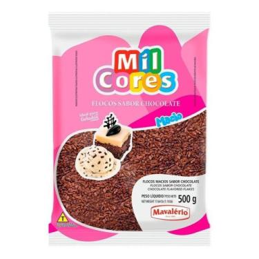 Imagem de Granulado Confeito Flocos Macio Chocolate 500g - Mavalério