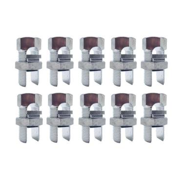 Imagem de Kit 10 Conector Split Bolt Parafuso Bimetálico Cabo e Fio 35mm - TCM