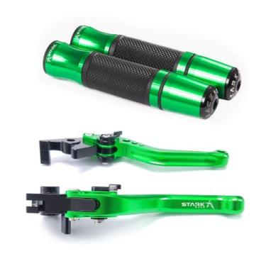 Imagem de Manete Manopla Esportivo Moto Vmax V-max Mt-01 Mt01 - Stark Race, Verd