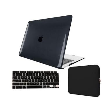 Imagem de Kit Capa Case Compativel Macbook NEW PRO 13" A1708 2017 cor BC + Pel. 