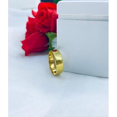 Imagem de Aliança ouro 18k noivado e casamento 5mm escrava 750 1,5gr  5,0mm - FL