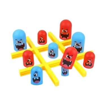 Imagem de Jogo de Tabuleiro Montessori Gobble - 3 em Linha - Brinquedo Educativo