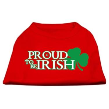 Imagem de Mirage Pet Products Camiseta estampada Proud To Be Irish de 20 cm para animais de estimação, PP, vermelha