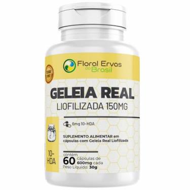 Imagem de Geléia Real Liofilizada Pura 60 Cápsulas 500mg Floral Ervas