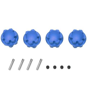 Imagem de Porca de Cobertura do Cubo da Roda RC de Liga de Alumínio Leve Cubo Hexagonal de 17 Mm Com Pinos para Carros RC (Azul)
