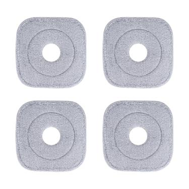 Imagem de Almofadas de reposição quadradas compatíveis com esfregão True & Tidy SPIN-800 TrueClean Mop M16 Spin Mop (pacote com 4)
