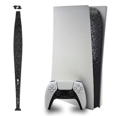 Imagem de Luck&Link Adesivo Skin para PS5 Console Center Part Protection Texture Sticker, para PS5 Disc Edition Host Middle Strip Texture Skin Scratch Resistente a Riscos (Broken Diamonds-Black, PS5 (2020))