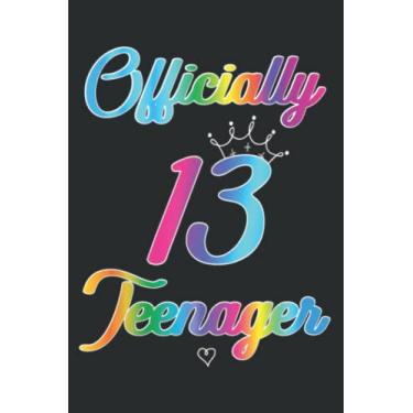 Imagem de 13Th Birthday Girl Official Sayingnager Thirsayingn Retro Tie Dye Nice: Lined Notebook: 6" x 9", 100 Pages, Notebook Journal For Lady, Girls And ... Blank Lined Notebook Journal Gift Ideas.