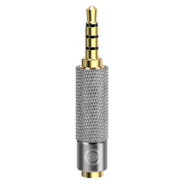 Imagem de Geekria Geekria Apollo 3,5 mm macho balanceado para adaptador de áudio fêmea balanceado de 2,5 mm, 3,5 mm (1/8") para 2,5 mm, adaptador de plugue macho para fêmea, adaptador conector de conversão banhado a ouro