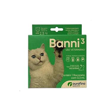 Imagem de Banni 3 Antipulgas para Gatos até 2,5kg 0,3 ml - Ourofino