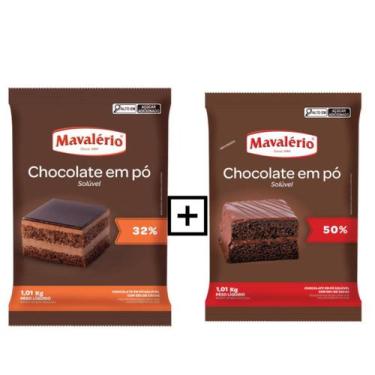 Imagem de Kit chocolate em pó solúvel 50% + 32% 1kg cada - mavalério