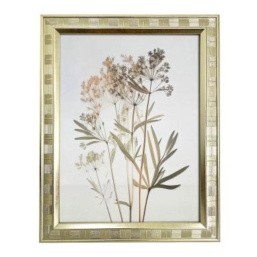 Imagem de Porta-Retrato em Poliestireno com Moldura Dourada e Vidro 15x20