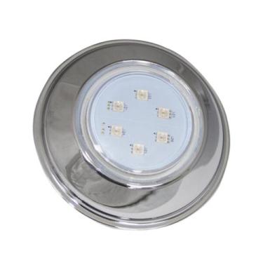 Imagem de Refletor Hiper Led 9W Branco Inox 316L Iluminação P/ Piscina - Brustec
