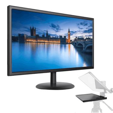 Imagem de Monitor Teleprompter 19" Display LCD IPS HD Widescreen HDMI e VGA para Estúdio e Transmissão
