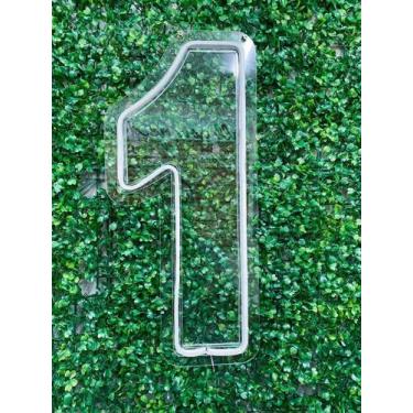 Imagem de Luminoso Numero Neon Led 50 Cm Festa De 0 A 9 - CNC Sorocaba, Numero 1