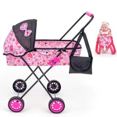 Imagem de Carrinho de Boneca Veneza Menina 79cm de alt com Canguru - SAG TOYS, C