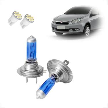 Imagem de Kit de Lâmpadas Halógenas Super Branca Farol Baixo H7 para Grand Siena