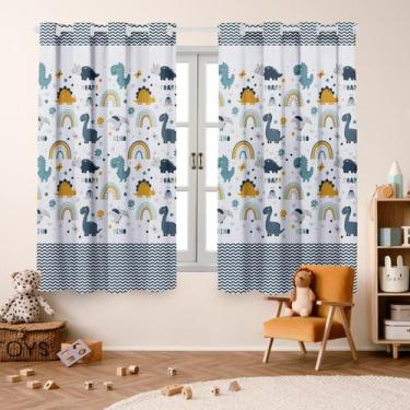 Imagem de Cortina Infantil Dinossauro Dino 2,00x1,50 Decoração, Quarto, Menina, 