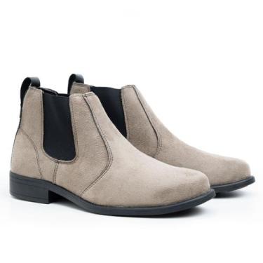 Imagem de bota botina chelsea masculina camurca 37 ~46 - gel passo, Areia, 42