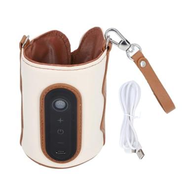 Imagem de Bolsa aquecedora de mamadeira, bolsa aquecedora de leite USB portátil, 26 níveis de configuração de temperatura, aquecimento rápido, bolsa aquecedora de mamadeira macia