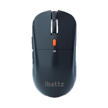 Imagem de Mouse inteligente de 3 modos, 2,4G, Bluetooth, conexão com fio (preto)