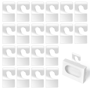 Imagem de 1000 peças de abas adesivas transparentes de PET para pendurar etiquetas transparentes dobráveis ganchos de armazenamento resistentes abas para exibição de varejo em lojas de negócios, máquinas de