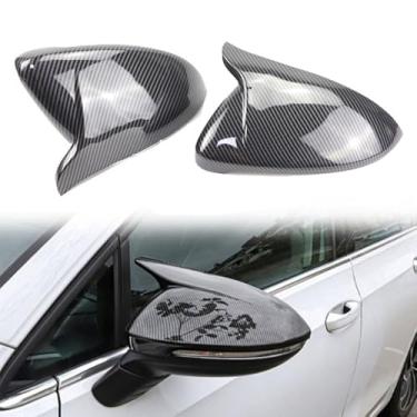 Imagem de Tampa de espelho retrovisor de porta de carro para Golf 7 GTI GTD GTE 7R 2012-2019, ABS estilo fibra de carbono tampas de espelho lateral de substituição de tampas de proteção de espelho retrovisor