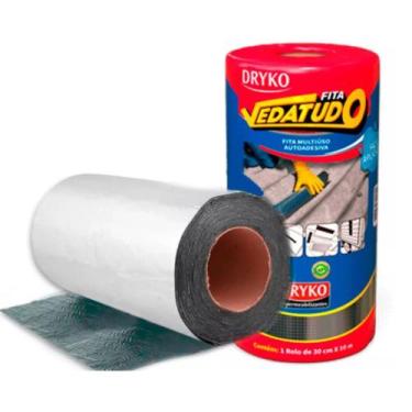 Imagem de Manta Asfaltica 30cm X 10mAuto Adesiva Telhado Aluminizada Dryko 20cmx
