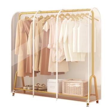 Imagem de BAG WIZARD Capa Transparente Para Cabideiro De 6 Pés, Capa À Prova De Poeira Para Cabideiro De 72" Com 2 Zíperes Duráveis, Protetor De Cabide À Prova D'Água Para Roupas