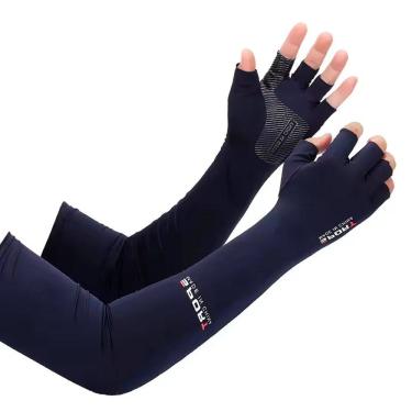 Imagem de Manguito Térmico Compressão Gold Sports Dedos Dry Proteção UV+50  2 pçs