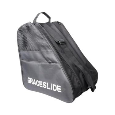 Imagem de YIJU Roller patins saco de armazenamento bolsa de ombro acessórios para o porta, Preto