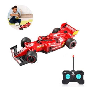 Imagem de Carrinho F1 Controle Remoto Efeito Fumaça LED e Luzes LED Recarregável