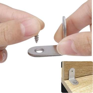 Imagem de Cantoneira L Para Moveis Gavetas  20 X 20 50pçs Parafuso 100 - STORE S