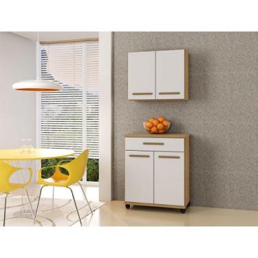 Imagem de Balcão Londrina Master Arte Móveis - Arte Moveis, Cinamomo/ Off White