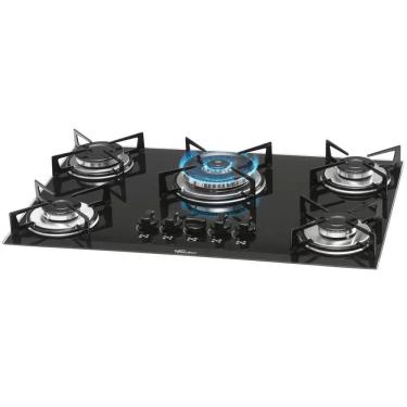 Imagem de Cooktop a Gás 5 bocas Tripla Vidro Fischer