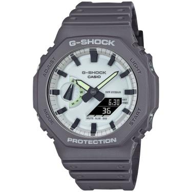 Imagem de Relógio CASIO G-SHOCK cinza anadigi masculino GA-2100HD-8ADR