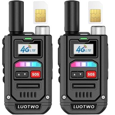 Imagem de LUOTWO 6800 Global Walkie Talkie 4G PoC com cartões SIM Rádio PTT de alcance ilimitado LTE Rádio Walkie Talkie de longo alcance, portátil, recarregável, rádio bidirecional para adultos