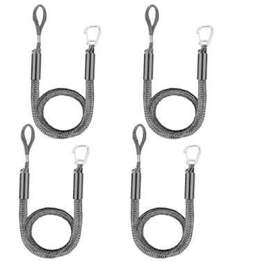 Imagem de Linhas de doca elástica para barco, corda de amarração com clipe de aço inoxidável, cordas de barco para ancoragem, acessórios de barco, terno para PWC, caiaque, jet ski, Seadoo, WaveRunner, pontão,