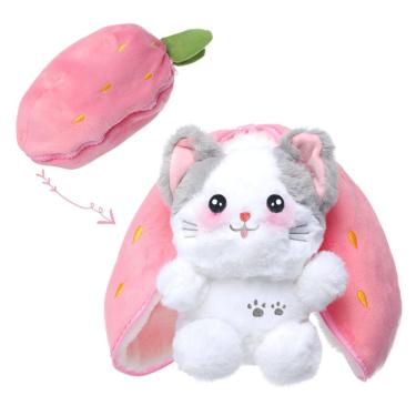Imagem de Brinquedo de Páscoa de 30 cm para gatos de pelúcia MIAODAM Strawberry Cat