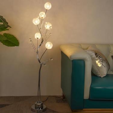 Imagem de Luminária de chão nórdica moderna com flores, arte da moda, sala de estar, sofá, quarto, casamento, LED, originalidade, luz de pé decorativa (estilo 26)