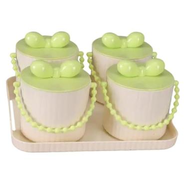 Imagem de YWJLQH Dividido Sanging de bandeja de servir lanche de placa de prato para reuniões de família para reuniões de família, 4 Pedaços