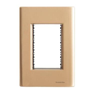 Imagem de Placa Giz 4X2 3 Postos Ouro Metalizado 57200069 Tramontina - TRAMONTIN