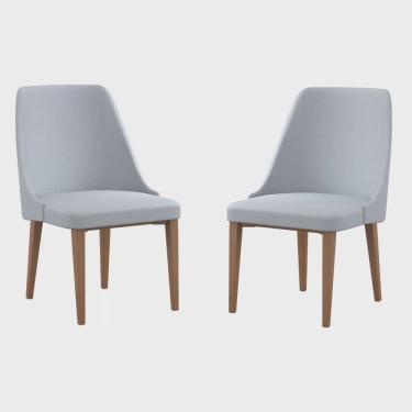 Imagem de Conjunto 2 Cadeiras Madeira Maciça Concha Anatômica Confortável Kelly