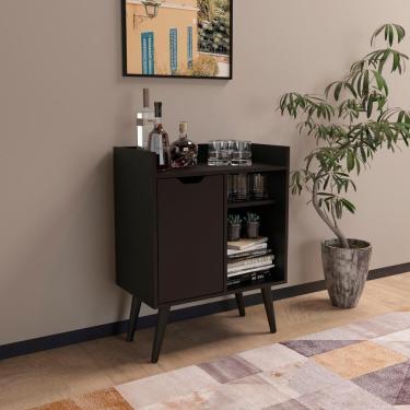 Imagem de Aparador Balcao Bar Cantinho Do Cafe Multiuso Ap2310 Preto Tecno Mobili Preto