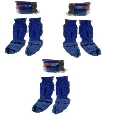 Imagem de Kit 3 Meião Futebol Infantil Ou Juvenil Confortável  Durável - Brasil 