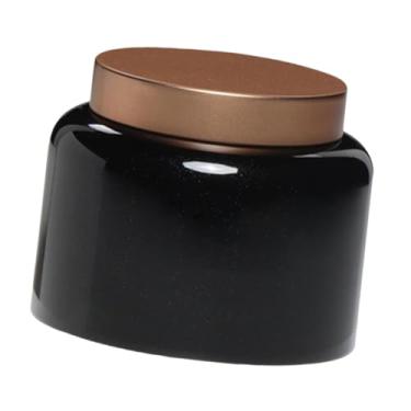 Imagem de IEUDNS Jarra de armazenamento selado com caliteira de chá de açúcar com caldeira de chá com tampa de pão de tampa de ferro de ferro, Preto